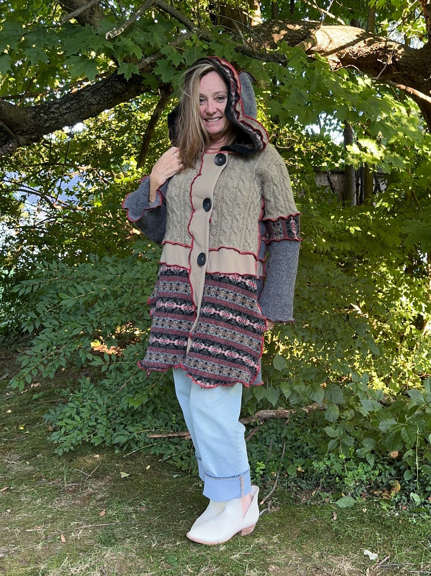 shades of fall swing cardigan coat