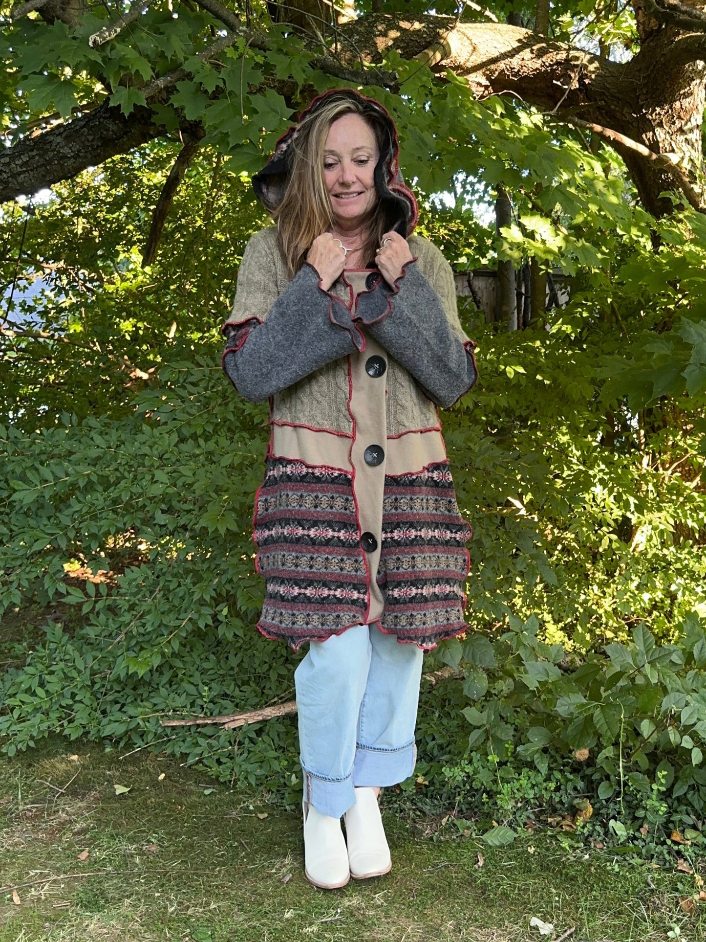 shades of fall swing cardigan coat