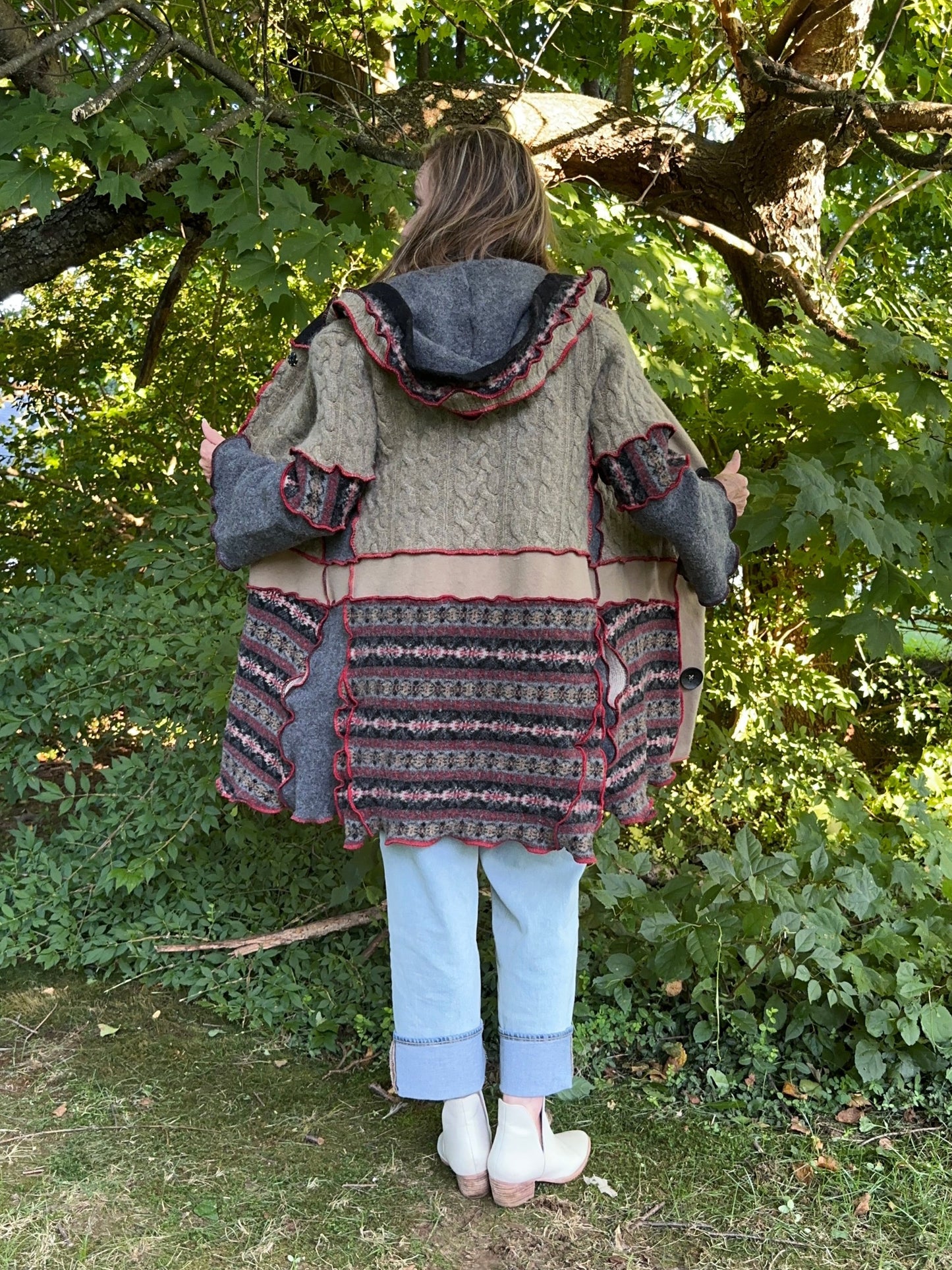 shades of fall swing cardigan coat