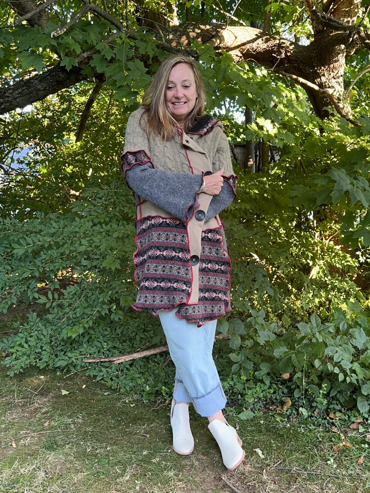 shades of fall swing cardigan coat